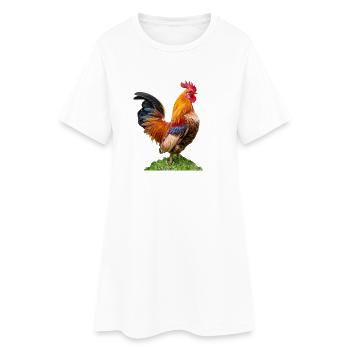 coq mâle fier. Recadré,Icône Chef - Robe T-shirt Femme - blanc - Devant