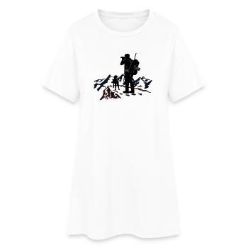 Chasse en montagne - Robe T-shirt Femme - blanc - Devant