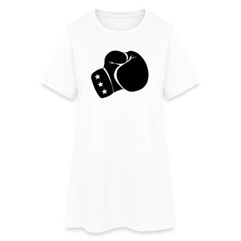 Boxe gant de boxe - Robe T-shirt Femme - blanc - Devant