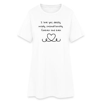 Abstract play of colors on hoodie - Women’s T-Shirt Dress - white - Front