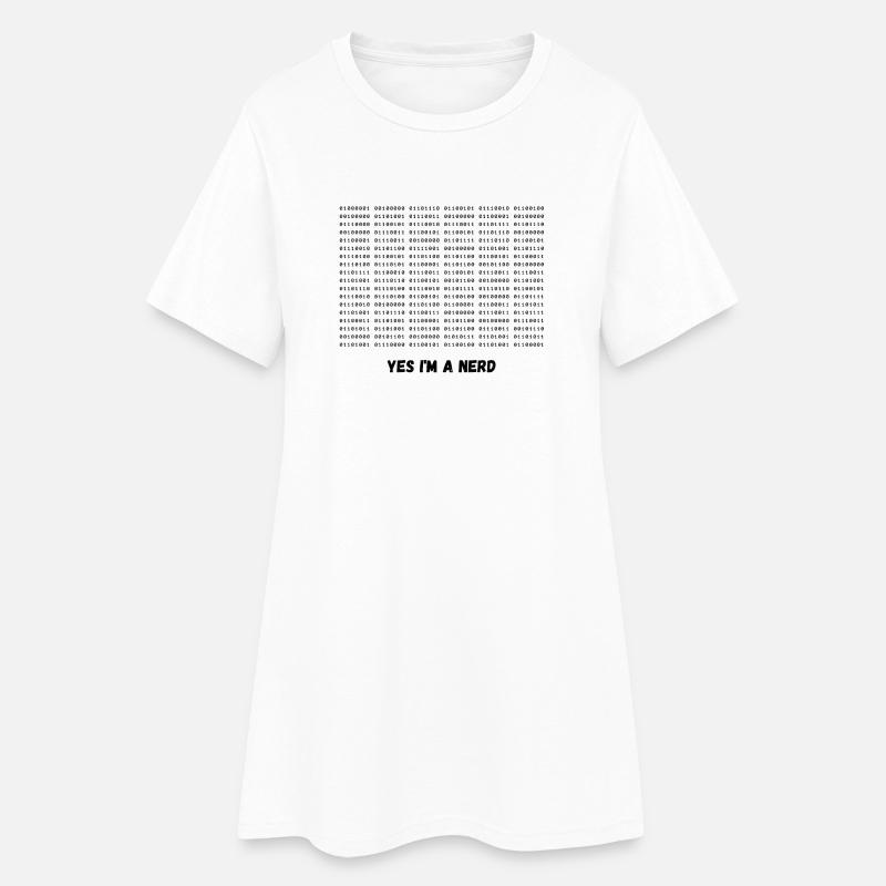 Ich bin ein Nerd - Frauen T-Shirt-Kleid - Weiß