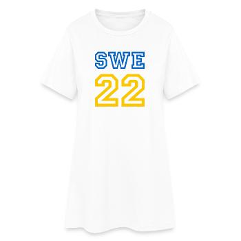 SUÈDE - Robe T-shirt Femme - blanc - Devant