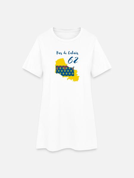 Pas de calais - Robe T-shirt Femme - blanc