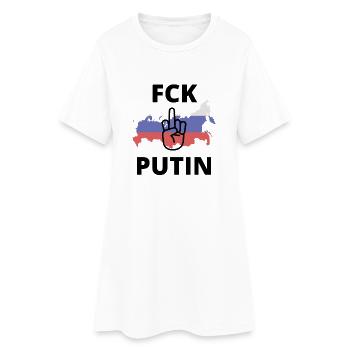 FCK PTN - Robe T-shirt Femme - blanc - Devant