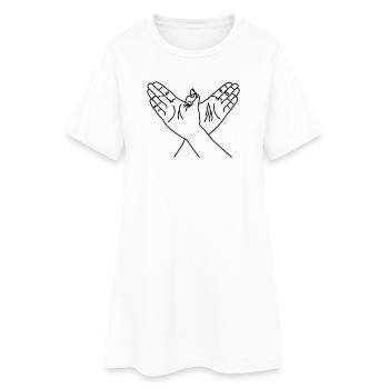 Liberté des gestes de la main - Robe T-shirt Femme - blanc - Devant