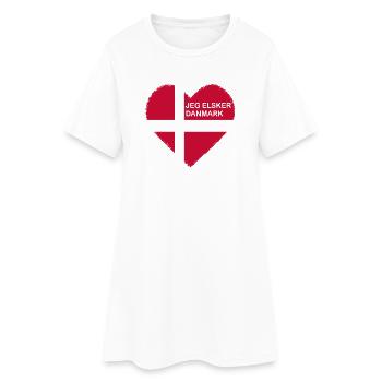 J’adore le T-shirt Danemark - Robe T-shirt Femme - blanc - Devant