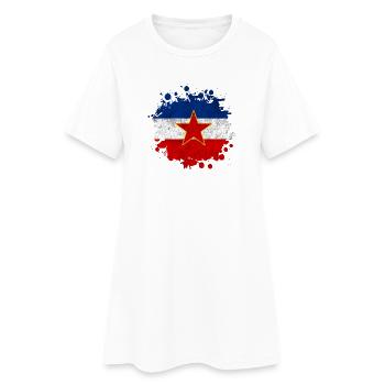 Blob de drapeaux vintage Yougoslavie - Robe T-shirt Femme - blanc - Devant