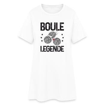 Tenue Boule Legend pour Bouler à Boulen Boule - Robe T-shirt Femme - blanc - Devant