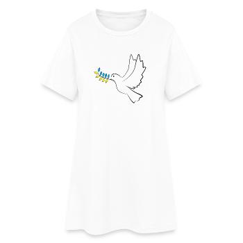 Colombe de la Paix Ukraine - Robe T-shirt Femme - blanc - Devant