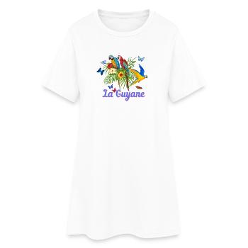 La Guyane - Robe T-shirt Femme - blanc - Devant