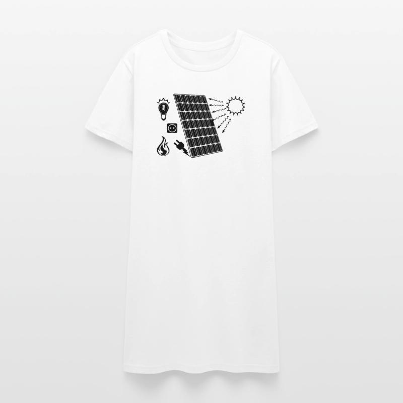 Solar panel with solar energy Women’s T-Shirt Dress
