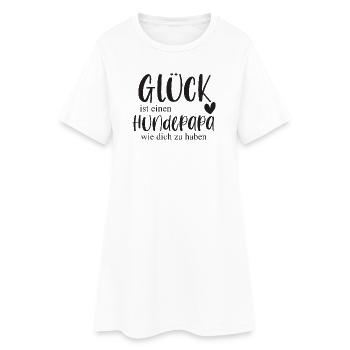 Hundepapa Hund Hundemensch Papa Vatertag Geschenk - Frauen T-Shirt-Kleid - Weiß - Vorne