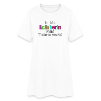 Erzieherin - Frauen T-Shirt-Kleid - Weiß - Vorne