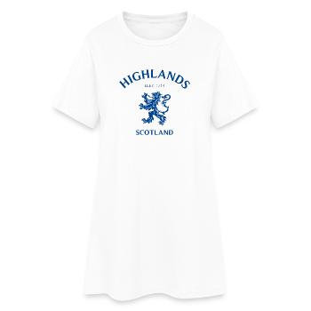 HIGHLANDS Schottland Écosse - Robe T-shirt Femme - blanc - Devant