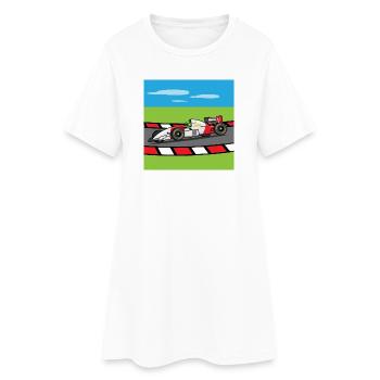 Voiture de course, voiture de course, course, voiture, voiture de sport - Robe T-shirt Femme - blanc - Devant