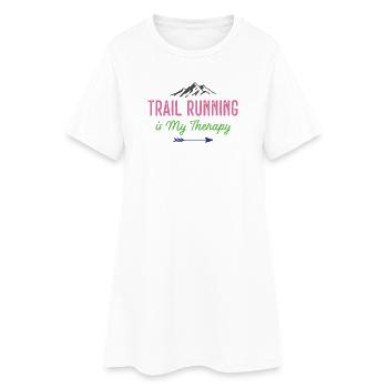 Trail Running is My Therapy - Women’s T-Shirt Dress - white - Front