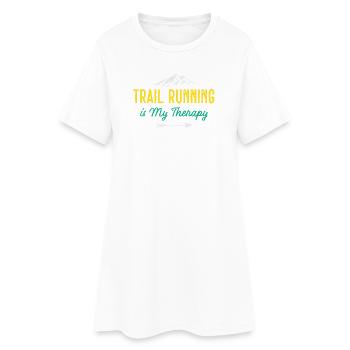 Trail Running is My Therapy - Women’s T-Shirt Dress - white - Front