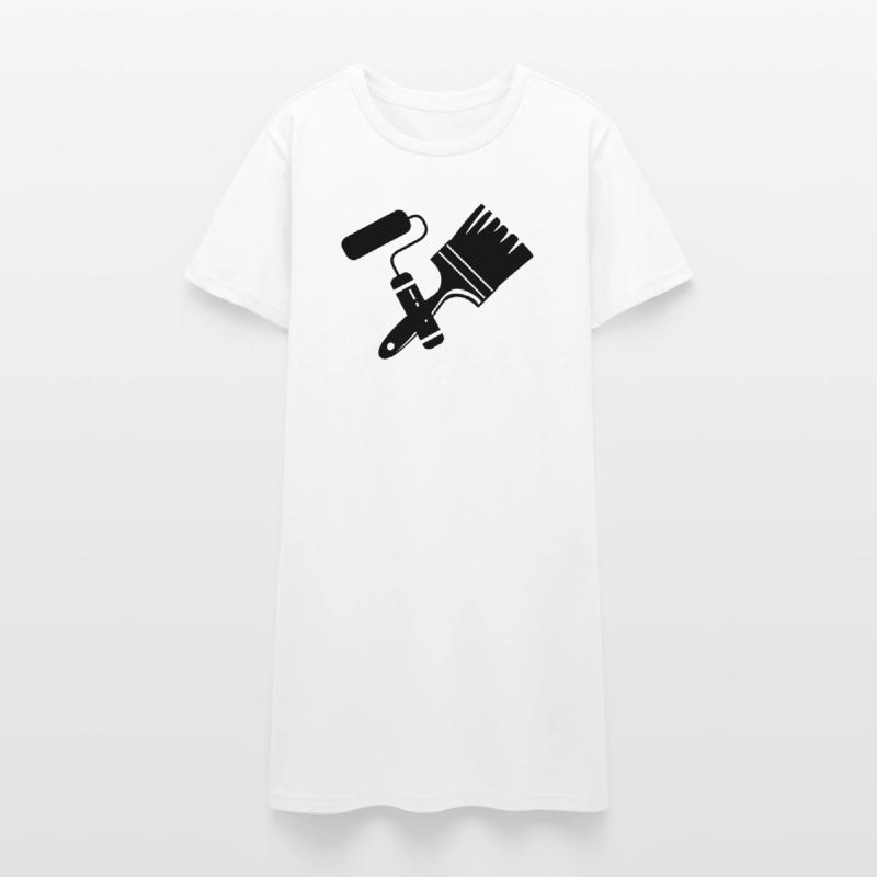 Tool painter roller and brush logo Women’s T-Shirt Dress