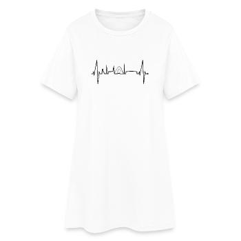 Gelsenkirchen Skyline Heartbeat Fan Amour du cœur - Robe T-shirt Femme - blanc - Devant
