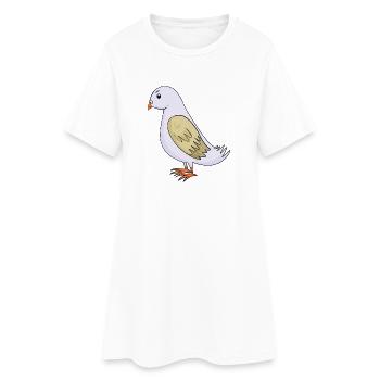 Colombe - Robe T-shirt Femme - blanc - Devant