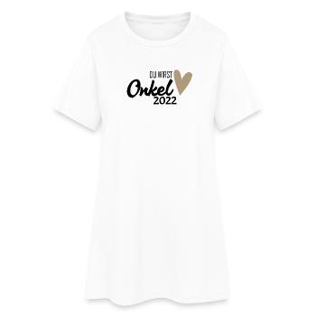 Onkel 2022 - Onkel werden - Frauen T-Shirt-Kleid - Weiß - Vorne