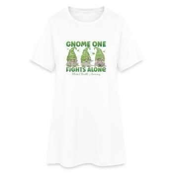 Gnome One se bat seul Santé mentale - Robe T-shirt Femme - blanc - Devant