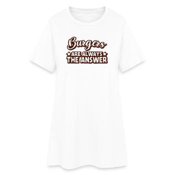 Burger Love Graphique - Robe T-shirt Femme - blanc - Devant