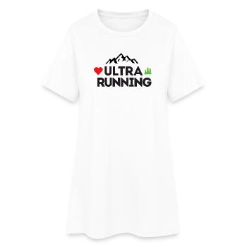 Ultra Running – My Love - Women’s T-Shirt Dress - white - Front