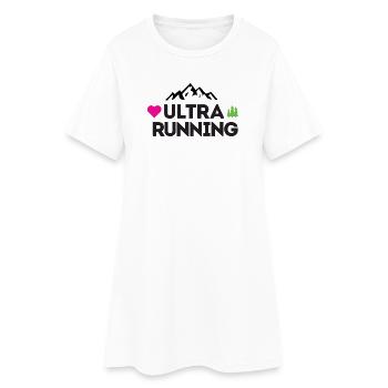 Ultra Running – Mon amour - Robe T-shirt Femme - blanc - Devant