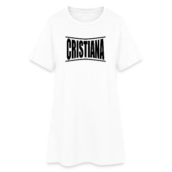 T-Shirt Cristiana T-Shirt Geschenkidee - Frauen T-Shirt-Kleid - Weiß - Vorne