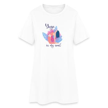 Yoga - Women’s T-Shirt Dress - white - Front
