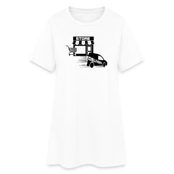 Boutique en ligne et livraison avec - Robe T-shirt Femme - blanc - Devant
