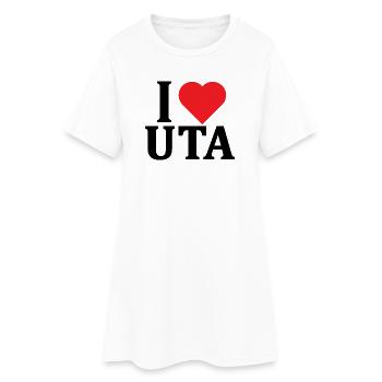 T-shirt I love Uta t-shirt Sardinia gift idea - Women’s T-Shirt Dress - white - Front