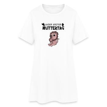 Muttertag - erster Muttertag Geschenk - Frauen T-Shirt-Kleid - Weiß - Vorne