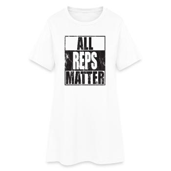 All Reps Matter Calisthenics - Frauen T-Shirt-Kleid - Weiß - Vorne