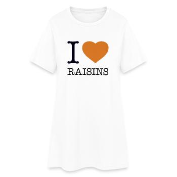 J’AIME LES RAISINS SECS Rosinen - Robe T-shirt Femme - blanc - Devant