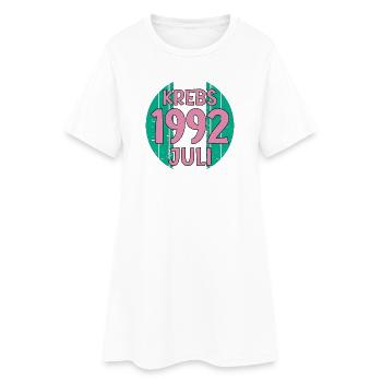 Sternzeichen Krebs Juli 1992 - Frauen T-Shirt-Kleid - Weiß - Vorne