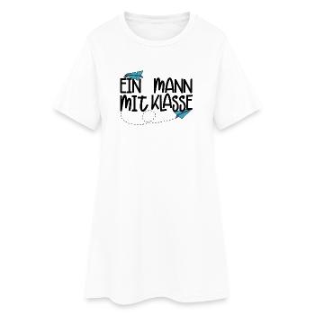 Ein Mann mit Klasse - (schwarz) - Frauen T-Shirt-Kleid - Weiß - Vorne
