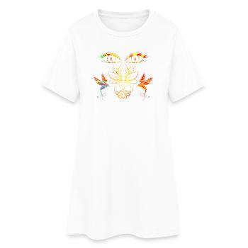 Visage zen - Robe T-shirt Femme - blanc - Devant