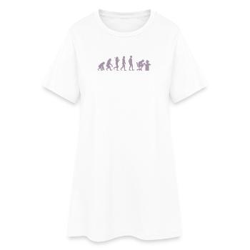 Evolution of Gamer Zocker Nerd Geek Progamer - Frauen T-Shirt-Kleid - Weiß - Vorne
