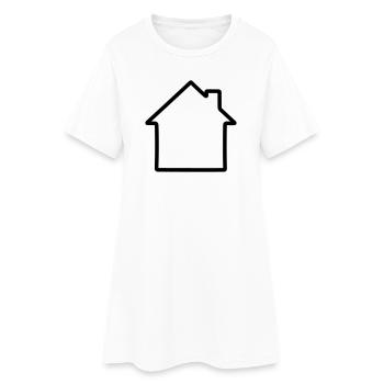 Logo simple de la maison - Robe T-shirt Femme - blanc - Devant