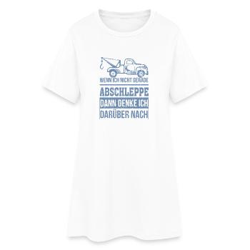 Abschleppdienst wenn ich nicht gerade abschleppe - Frauen T-Shirt-Kleid - Weiß - Vorne
