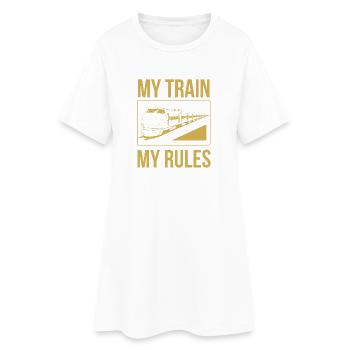 Le conducteur de train dit mon train mes règles - Robe T-shirt Femme - blanc - Devant