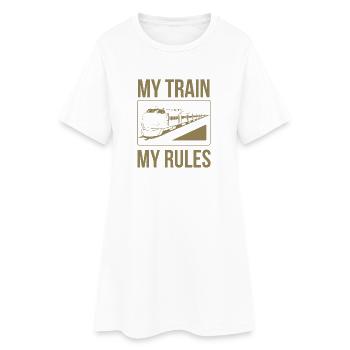 Le conducteur de train dit mon train mes règles - Robe T-shirt Femme - blanc - Devant