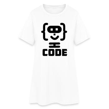 Hacker-Programmierer-Code-Logo mit Text CODE - Frauen T-Shirt-Kleid - Weiß - Vorne