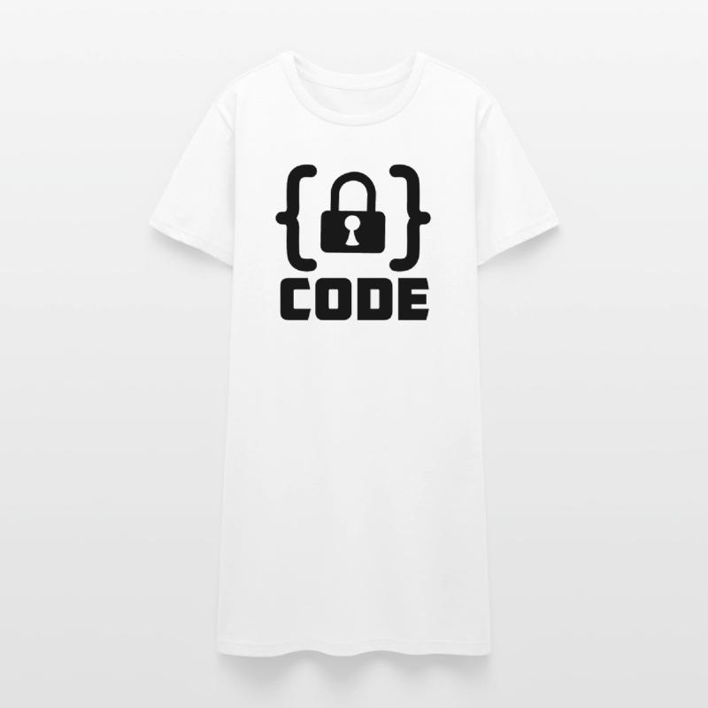 Code with lock programmer Women’s T-Shirt Dress