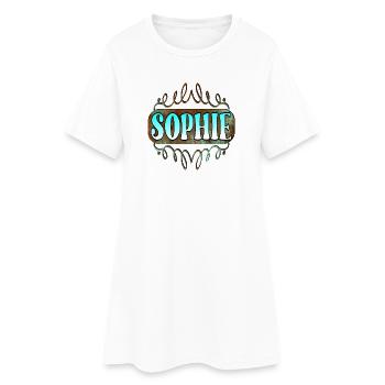 Nom Day Gifts Sophie - Nom de jeune fille - Robe T-shirt Femme - blanc - Devant