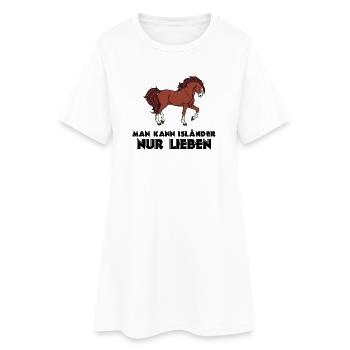 Islandpferde Statement Pferde Pferdeliebe Isländer - Frauen T-Shirt-Kleid - Weiß - Vorne