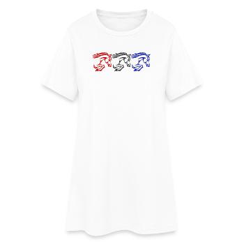 Chevaux islandais Cheval Fou Galop Chevaux Étalon - Robe T-shirt Femme - blanc - Devant