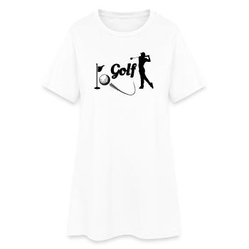 Vague - Robe T-shirt Femme - blanc - Devant